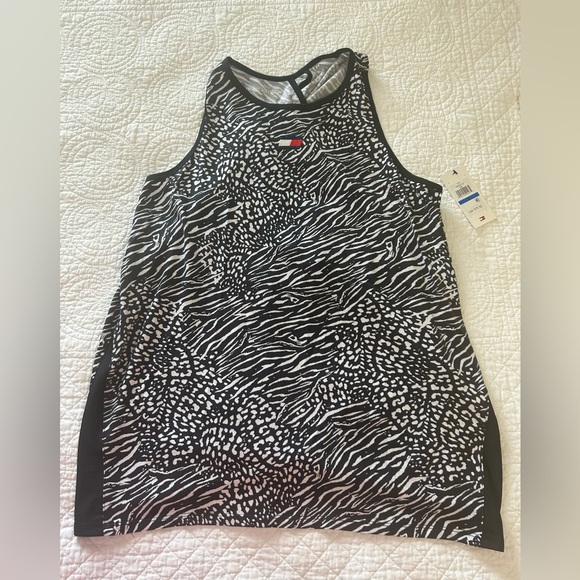 NWT Tommy Hilfiger Sport Zebra Print Athletic Top. Size XL #athleisure - Picture 1 of 9